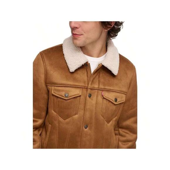 Levi's Mens Sherpa Lined Midweight Faux Shearling Coat XL